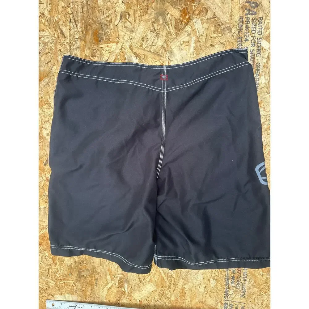 Honolua Surf Co Board Shorts Mens 42 Black Red Tie Hawaiian Surf Swim